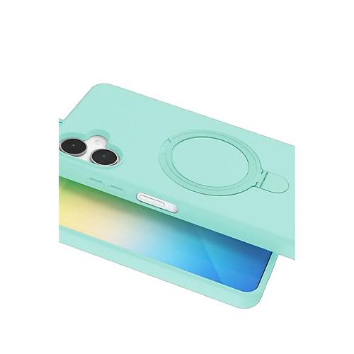 Galaxy A06 Regal Magsafe Standl� Kapak - Su Ye�ili