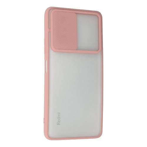 Redmi Note 10 Pro K�l�f Palm Buzlu Kamera S�rg�l� Silikon - Pembe