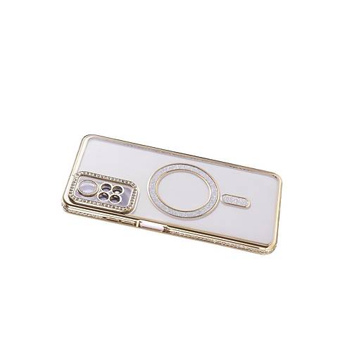 Redmi Note 12 Pro 4G Joke Simli Magneticsafe K�l�f - Gold
