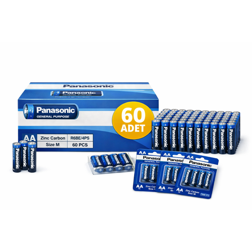 pana AA Kalem Pil Zinc Carbon R6 1.5V General Purpose 4l� 15Paket