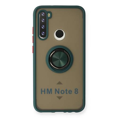 Redmi Note 8 K�l�f Montreal Y�z�kl� Silikon Kapak - Ye�il