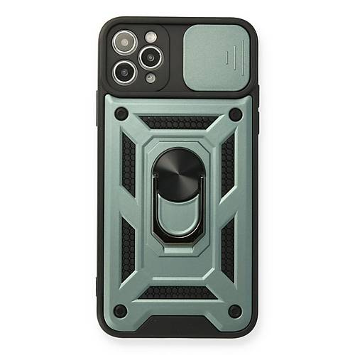 iPhone 11 Pro Max K�l�f Pars Lens Y�z�kl� Silikon - Ye�il