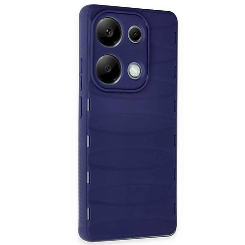 Redmi Note 13 Pro 4G K�l�f Bibercas Silikon Kapak - Lacivert