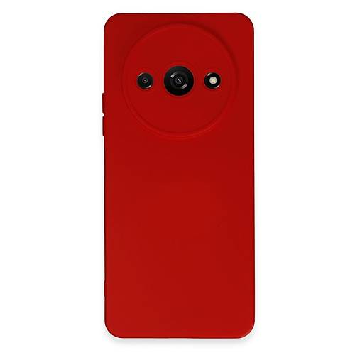 Redmi A3 4G K�l�f Nano i�i Kadife Silikon - K�rm�z�