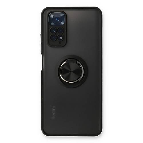 Redmi Note 11 K�l�f Montreal Y�z�kl� Silikon Kapak - Siyah