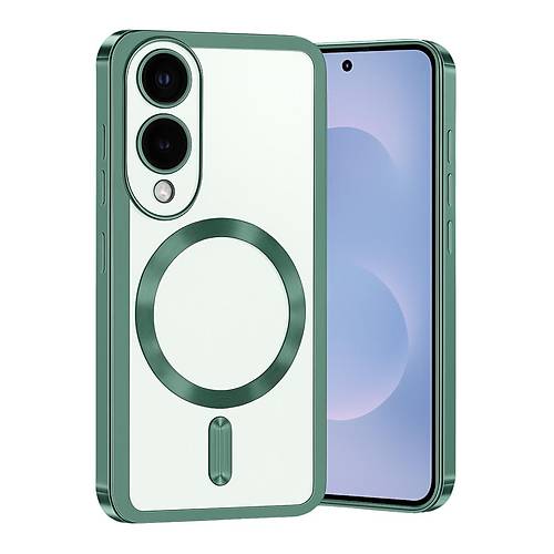 Galaxy S25 Edge Kross Magneticsafe Kapak - Koyu Ye�il