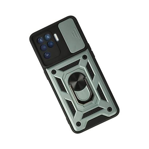 Reno 5 Lite K�l�f Pars Lens Y�z�kl� Silikon - Ye�il