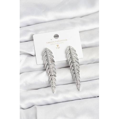 Pirin� G�m�� Renk Bal�k S�rt� Model Zirkon Ta�l� Kad�n K�pe