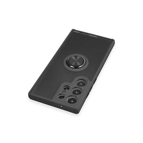 Galaxy S23 Ultra K�l�f Montreal Y�z�kl� Silikon Kapak - Siyah