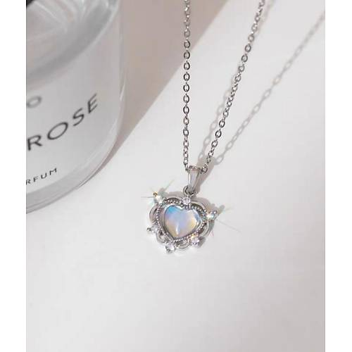 316L �elik Zincir G�m�� Renk Kalp Model Kad�n Kolye