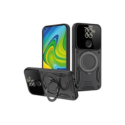 Redmi Note 9 Joy Lens Standl� Kapak - Siyah
