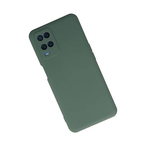 A54 4G K�l�f Nano i�i Kadife Silikon - Koyu Ye�il