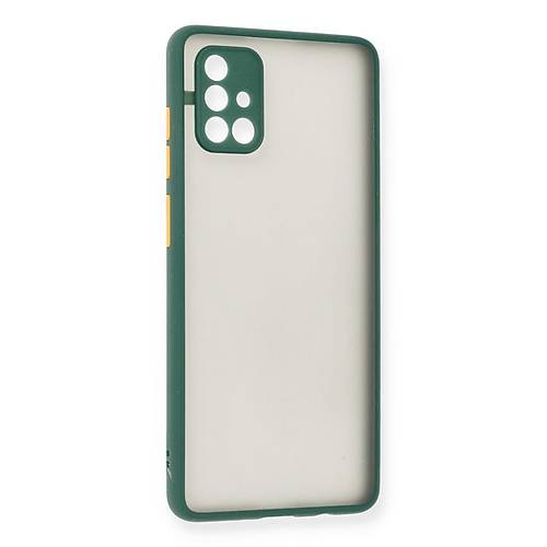 Galaxy A71 K�l�f Montreal Silikon Kapak - Ye�il