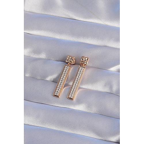 XUP�NG Rose Renk Zirkon Ta�l� Su Yolu K�pe