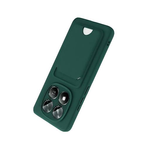 Redmi Note 15 Pro 5G Kelvin Kartvizitli Silikon - Koyu Ye�il