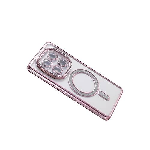 Redmi Note 14 Pro 5G Joke Simli Magneticsafe K�l�f - Pembe