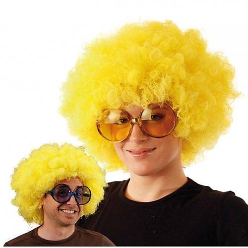 Sar� Renk K�v�rc�k Afro Bonus Peruk