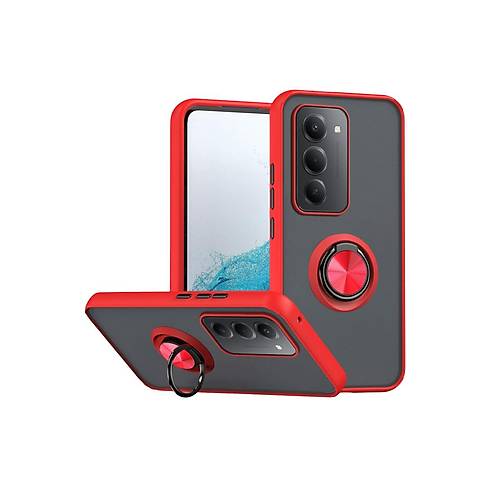 Redmi 15 4G Montreal Y�z�kl� Silikon Kapak - K�rm�z�