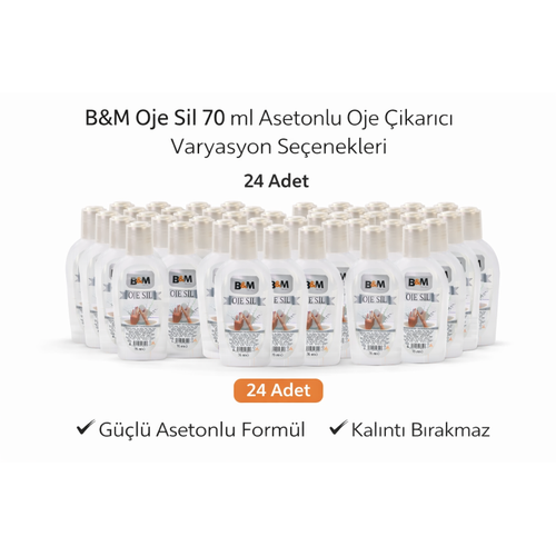 B&M Oje Sil 70 ml Asetonlu Oje ��kar�c� G��l� Form�l 24 ADET
