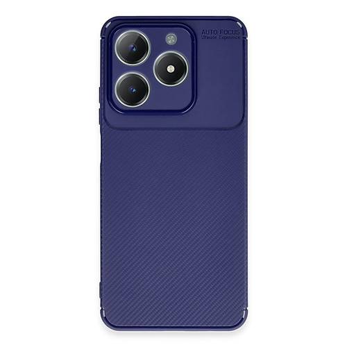 Realme C61 K�l�f Auto Focus Karbon Kapak - Lacivert