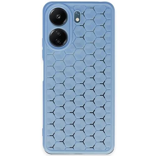 Redmi 13C K�l�f Petek Silikon Kapak - Mavi