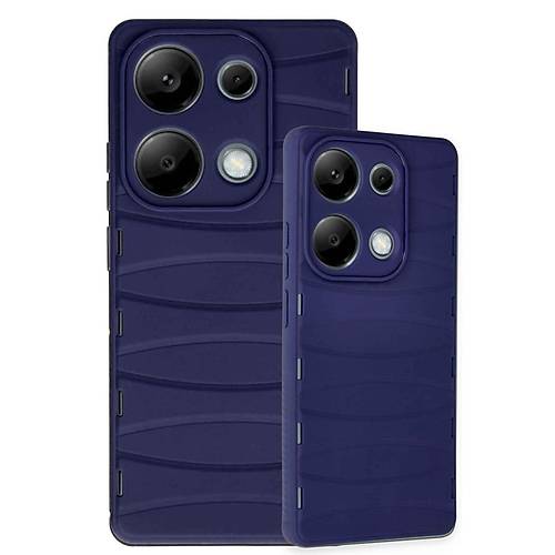Redmi Note 13 Pro 4G K�l�f Bibercas Silikon Kapak - Lacivert