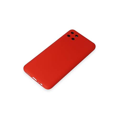 Realme C11 K�l�f Nano i�i Kadife Silikon - K�rm�z�