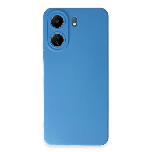Redmi 13C K�l�f Nano i�i Kadife Silikon - Mavi