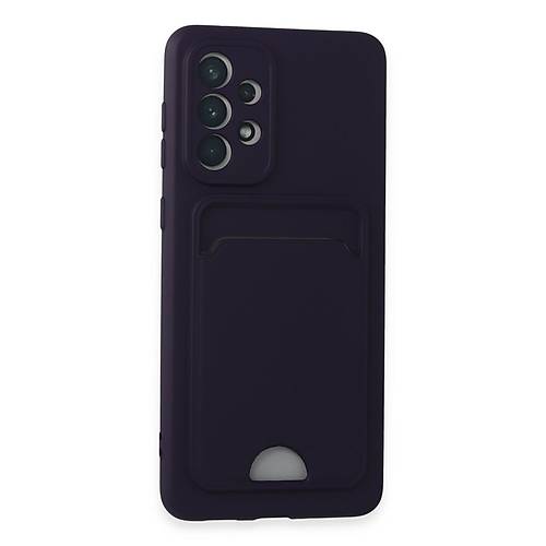 Galaxy A33 5G K�l�f Kelvin Kartvizitli Silikon - Derin Mor