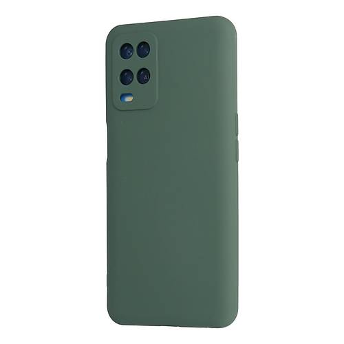 A54 4G K�l�f Nano i�i Kadife Silikon - Koyu Ye�il