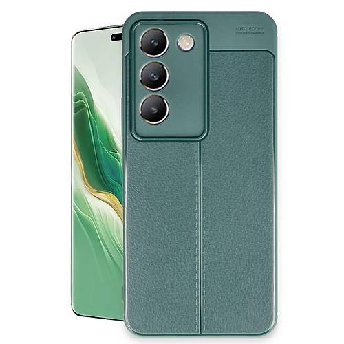 V30 Lite 4G K�l�f Auto Focus Kapak - Koyu Ye�il