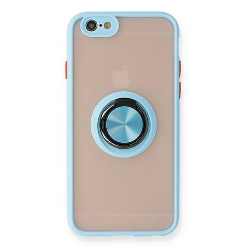 iPhone 6 K�l�f Montreal Y�z�kl� Silikon Kapak - Buz Mavi