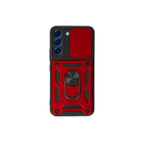 Galaxy S24 K�l�f Pars Lens Y�z�kl� Silikon - K�rm�z�