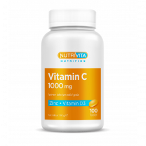 Vitamin C 1000 mg (Zinc+D3) 1000 mg*100 Tablet