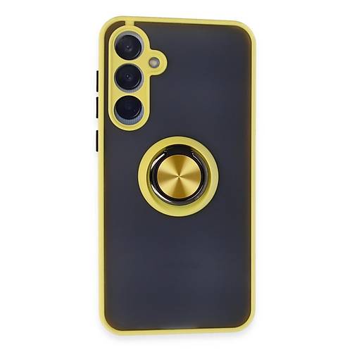 Galaxy A55 5G K�l�f Montreal Y�z�kl� Silikon Kapak - Sar�