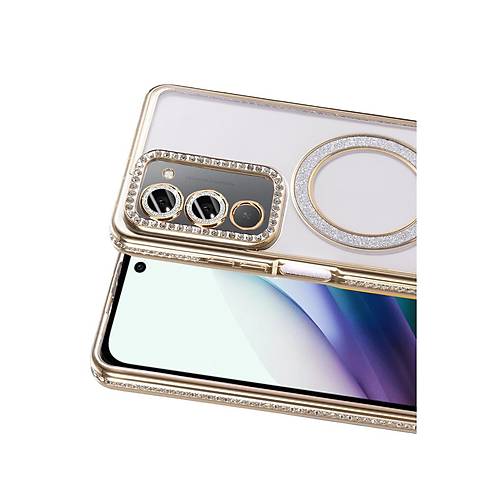 Redmi 15 4G Joke Simli Magneticsafe K�l�f - Gold