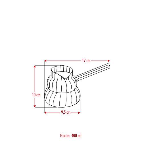 Is�ya Dayan�kl� Ocakta Kullanmaya Uygun L�ks Borosilikat Cam Cezve 400 Ml