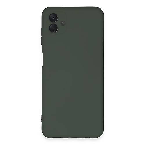 Galaxy A04E K�l�f Nano i�i Kadife Silikon - Koyu Ye�il