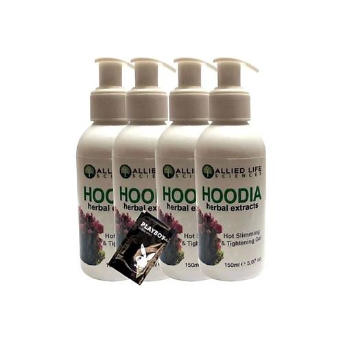 Allied Life Sciences Hoodia Herbal Extracts Hot Slimming & Tightening Gel 150 ml x 4 adet + Jel