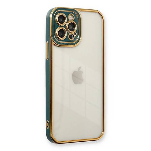 iPhone 12 Pro K�l�f Liva Lens Silikon - Ye�il