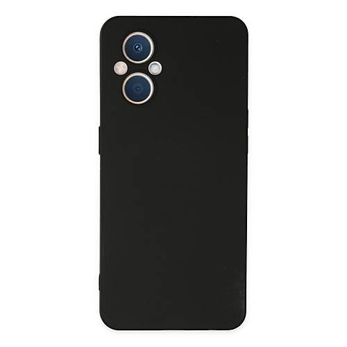 Reno 7 Lite K�l�f Nano i�i Kadife Silikon - Siyah