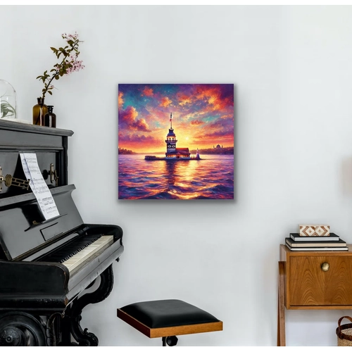 K�z Kulesi Kanvas Tablo 90x90cm