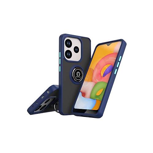 Redmi Note 14 4G Montreal Y�z�kl� Silikon Kapak - Lacivert