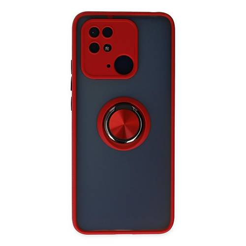 Redmi 10C K�l�f Montreal Y�z�kl� Silikon Kapak - K�rm�z�