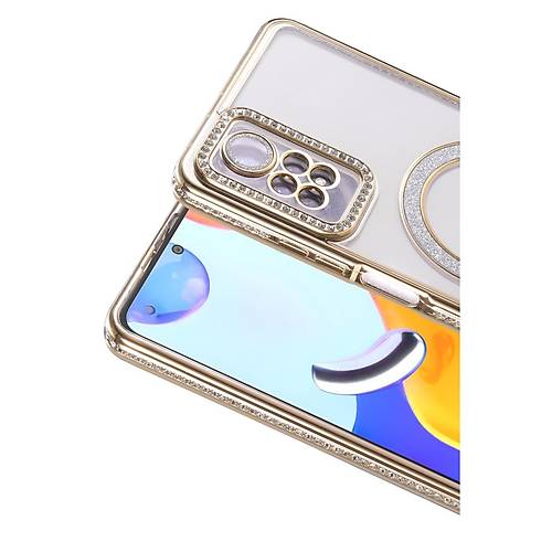 Redmi Note 12 Pro 4G Joke Simli Magneticsafe K�l�f - Gold