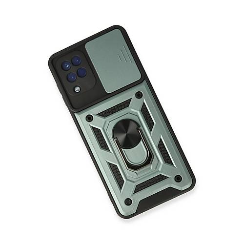 Galaxy A22 K�l�f Pars Lens Y�z�kl� Silikon - Ye�il