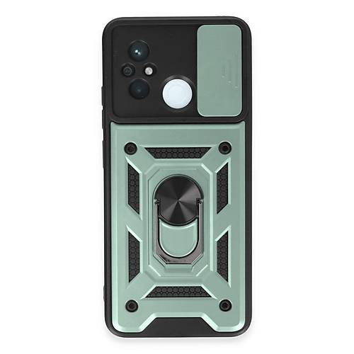 Redmi 12C K�l�f Pars Lens Y�z�kl� Silikon - Ye�il