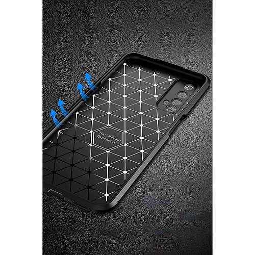 Realme 7 K�l�f Auto Focus Karbon Kapak - Lacivert