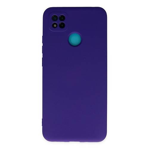 Redmi 9C K�l�f Nano i�i Kadife Silikon - Mor