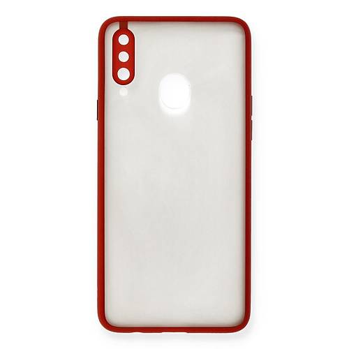 Galaxy A20S K�l�f Montreal Silikon Kapak - K�rm�z�